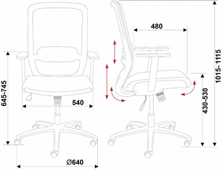 Кресло для персонала CH-899 SL/TW-11