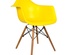 Кресло EAMES W желтое, каркас деревянный