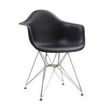 Кресло EAMES черное,каркас металлический