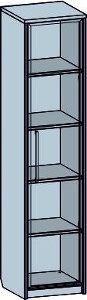 Шкаф-витрина 1 дверный -1843