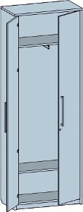 Шкаф для одежды 2 дверный - 2282