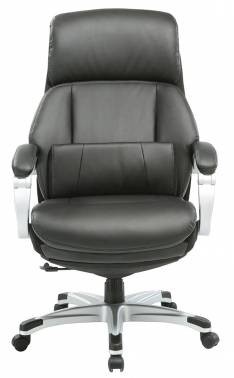 Кресло руководителя Бюрократ_MIRO/BLACK подставка для ног черный кожа/кожзам