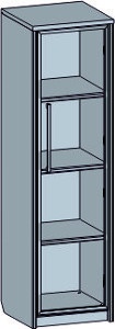 Шкаф-витрина 1 дверный - 1543