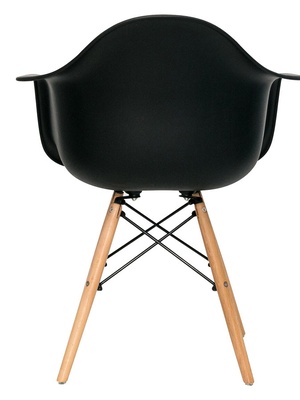 Кресло EAMES W черное, каркас деревянный