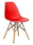 Стул EAMES, красный, дер. ножки