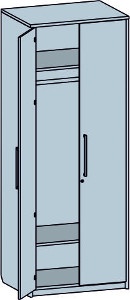 Шкаф для одежды 2дв ШТАНГА-2282