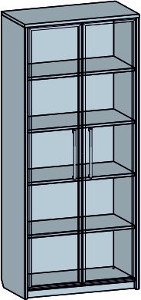 Шкаф-витрина 2 дверный - 1882