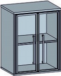 Шкаф - витрина настенный 2 дверный - 0760